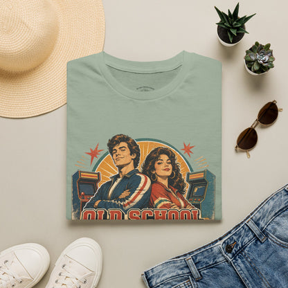 T-Shirt — Retro 'Old School' Arcade Couple Vintage Gamer Tee