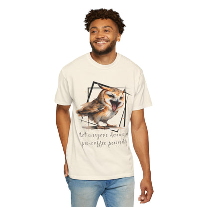 Owl Coffee Personality T-Shirt — "Not everyone deserves my pre-coffee personality"