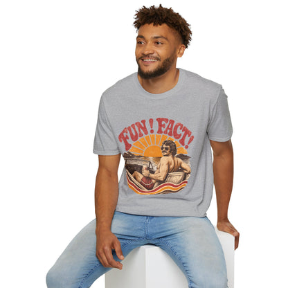 Retro 'FUN! FACT!' Surf Tee — Vintage Sunset Beach Graphic T-Shirt