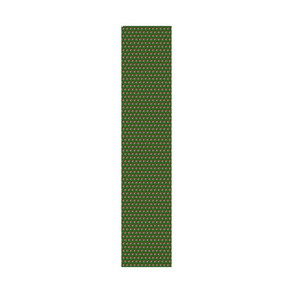 Christmas Santa Wreath Gift Wrap Paper — Festive Green Holiday Wrapping Sheets