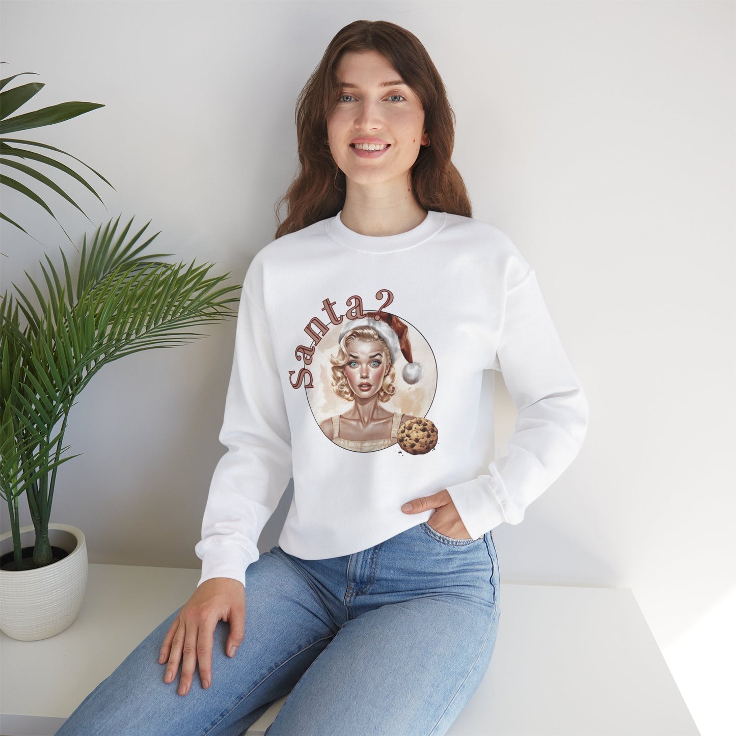 Funny Cookie Lover Sweatshirt - Retro Design - Santa? Christmas