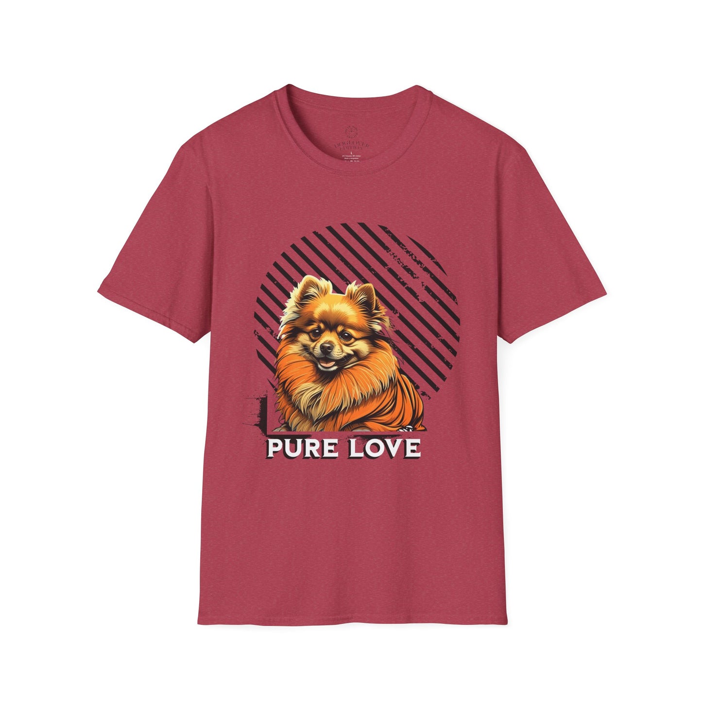 Pure Love Pomeranian T-Shirt - Unisex Softstyle Tee for Dog Lovers