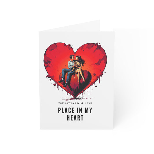 Romantic Greeting Cards - "Place in My Heart" - Perfect for Love Notes, Anniversaries, and Valentine's Day (1, 10, 30, 50 pcs)