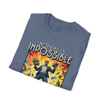 Unisex Softstyle T-Shirt - 'Nothing is Impossible, Possible Just Cost More' Graphic Tee.twisted