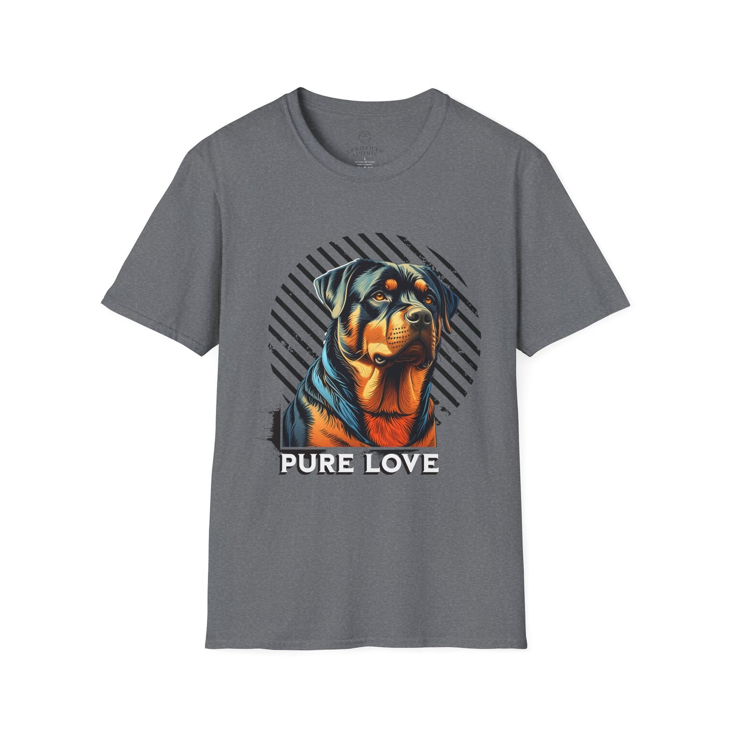 Pure Love Rottweiler Unisex Softstyle T-Shirt - Dog Lover Gift