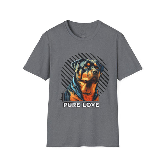 Pure Love Rottweiler Unisex Softstyle T-Shirt - Dog Lover Gift