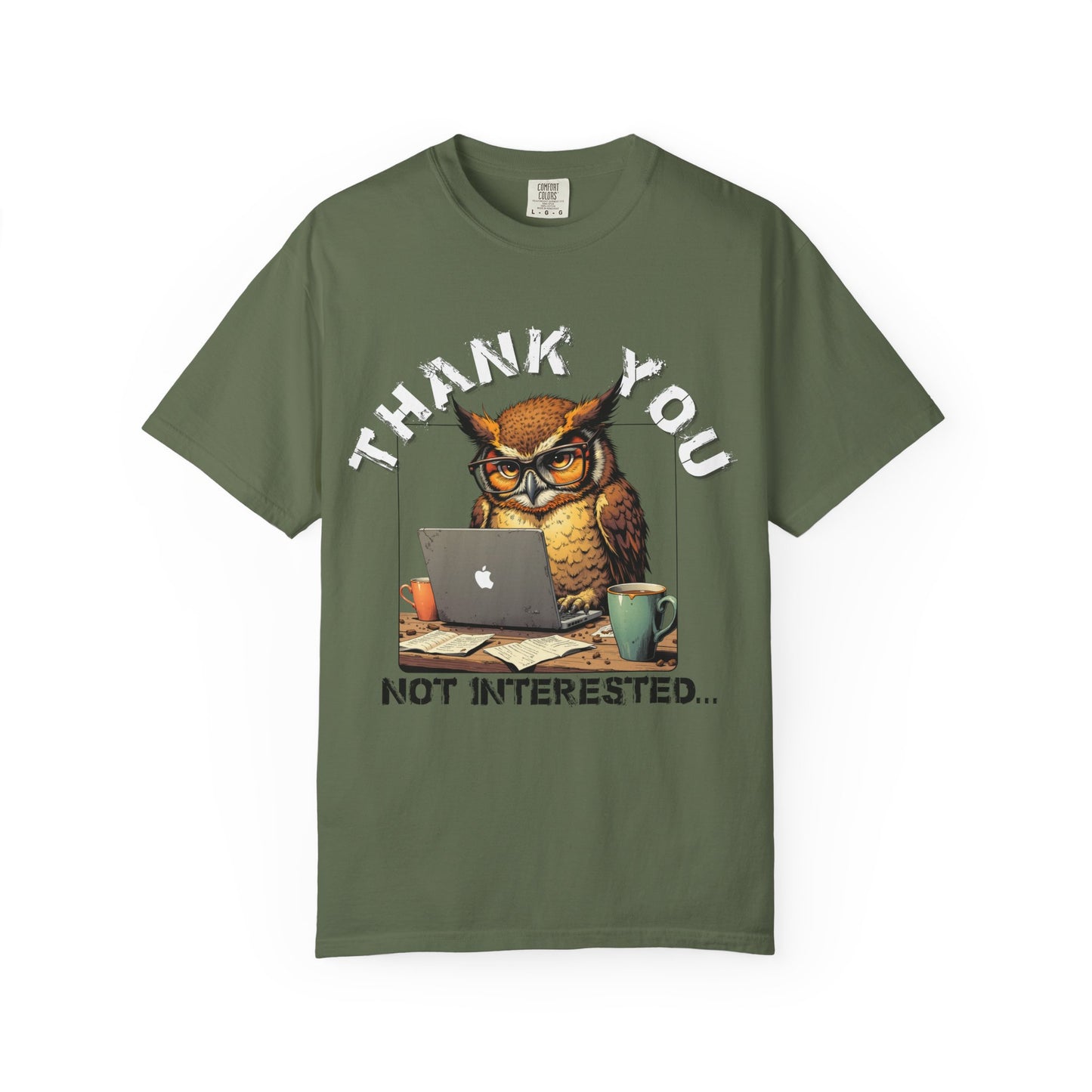 Owl 'Thank You, Not Interested' Graphic T-Shirt
