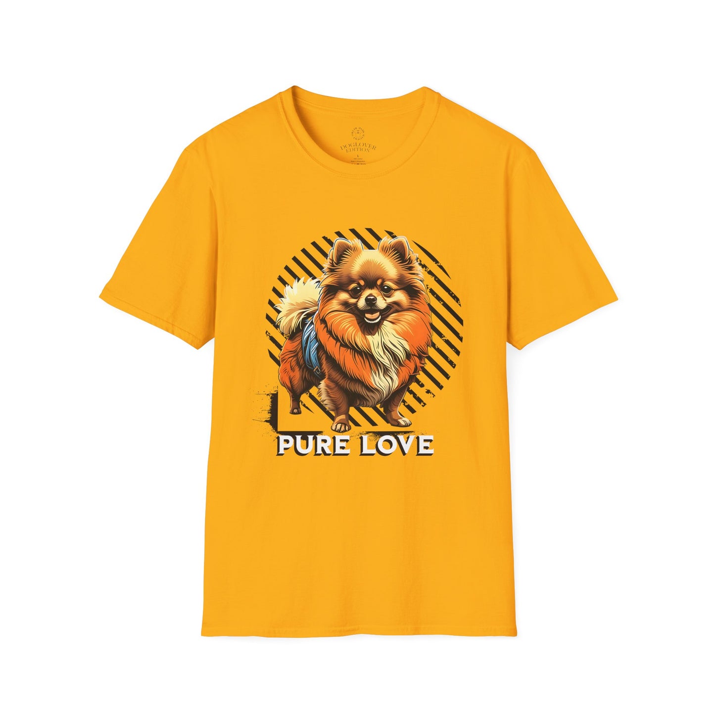 Unisex Softstyle T-Shirt - 'Pure Love' Pomeranian Print