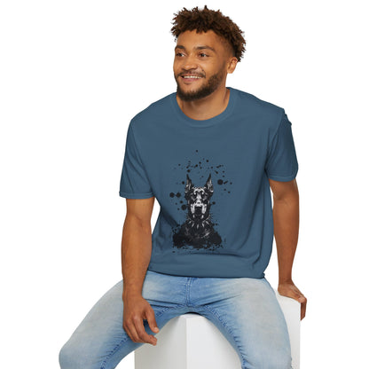 Doberman Ink Splatter T-Shirt