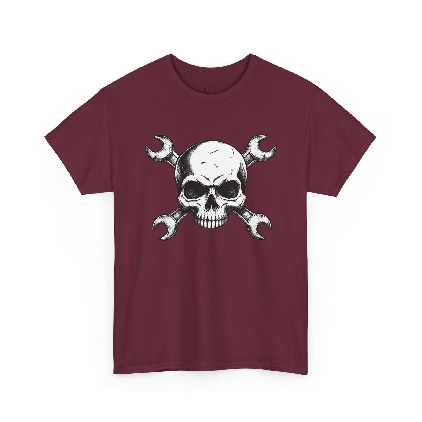 Mechanic Skull Tee — Wrench Crossbones Graphic T-Shirt