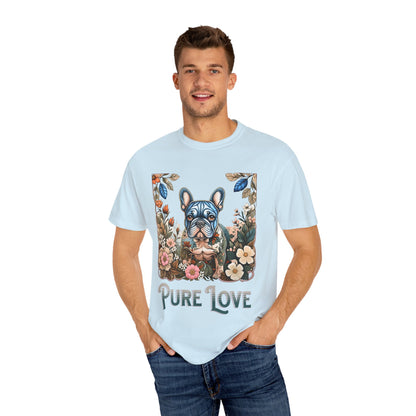 Pure Love Unisex Garment-Dyed T-Shirt - Perfect for Dog Lovers