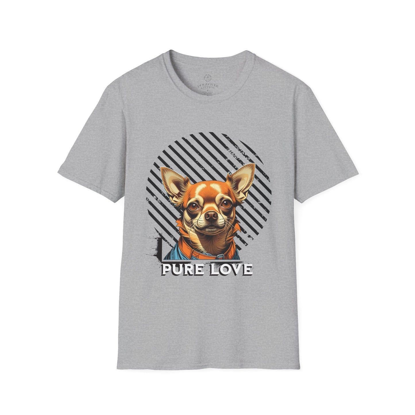Dog Lover's Pure Love Unisex T-Shirt | Vibrant Orange Dog Design