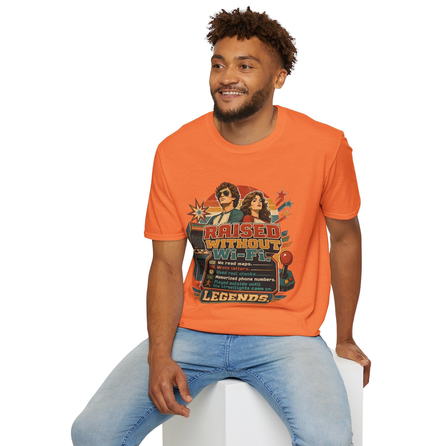 Raised Without Wi‑Fi T-Shirt — Retro 'Legends' Vintage Graphic Tee