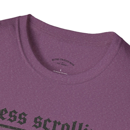 T-Shirt — "Less Scrolling, More Strolling" Dog Graphic Tee