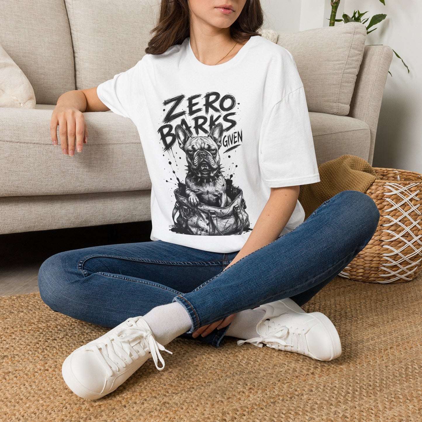 Zero Barks Given Bulldog T-Shirt — Funny Dog Lover Tee
