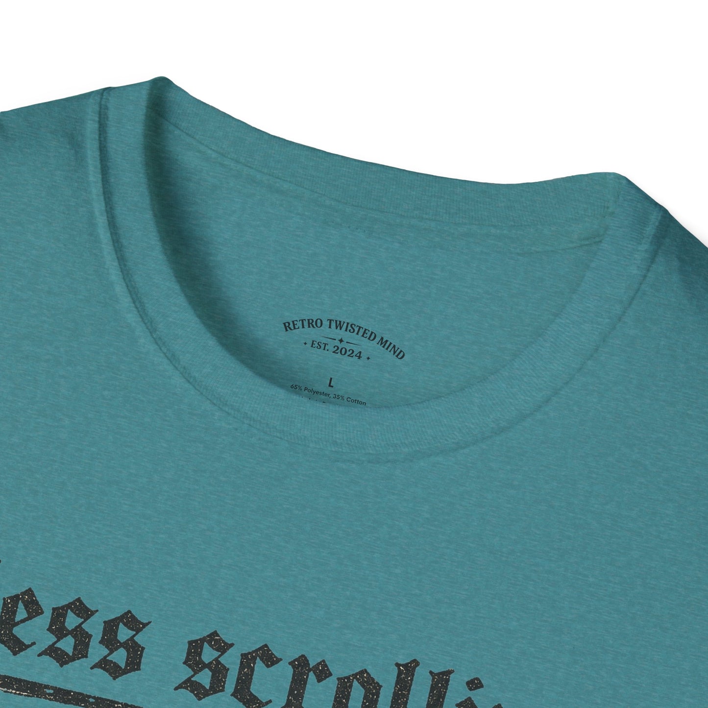 T-Shirt — "Less Scrolling, More Strolling" Dog Graphic Tee