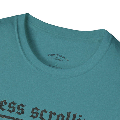 T-Shirt — "Less Scrolling, More Strolling" Dog Graphic Tee