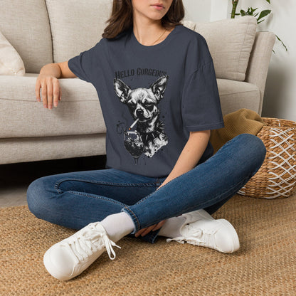 Chihuahua 'Hello Gorgeous' Tee - Cute Dog Graphic T-Shirt