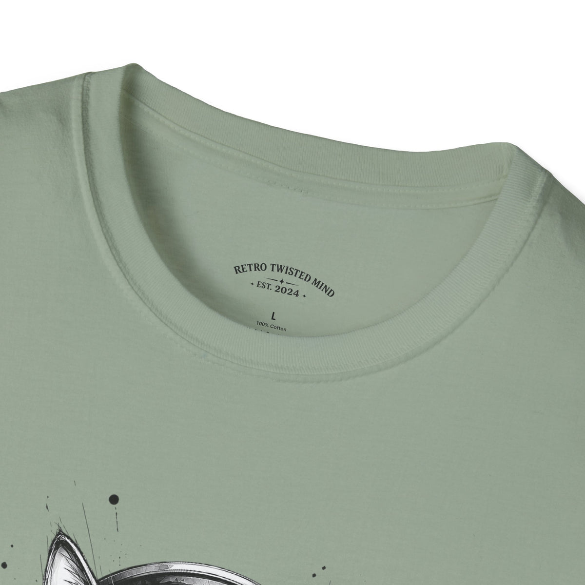 T-Shirt — Cat with Headphones "Mentally: Somewhere Else" – Cute Relaxed Graphic Tee for Cat Lovers