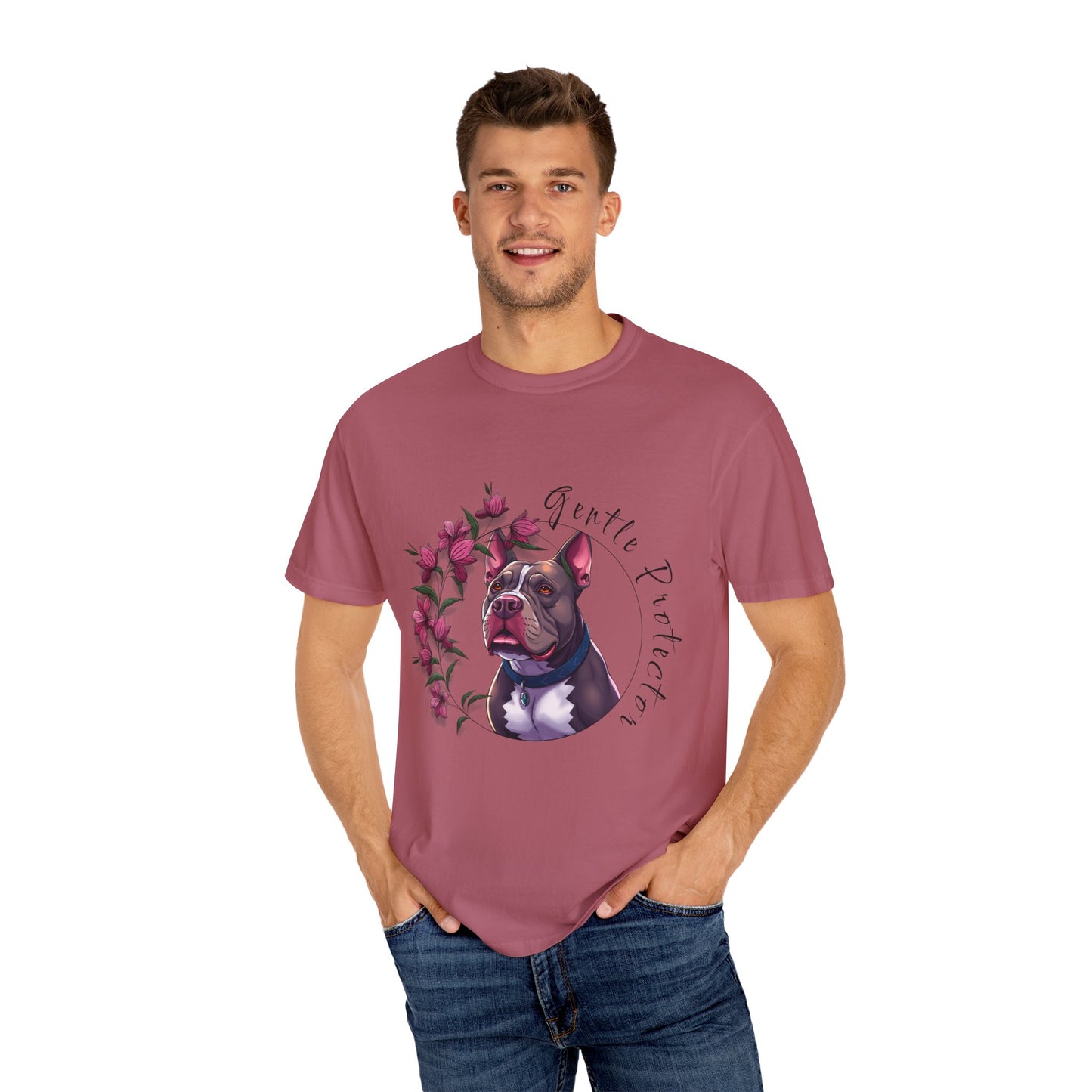 Gentle Protector Dog T-Shirt, Animal Lover Gift, Pet Memorial Tee, Casual Wear, Gift for Dog Owners, Nature T-Shirt
