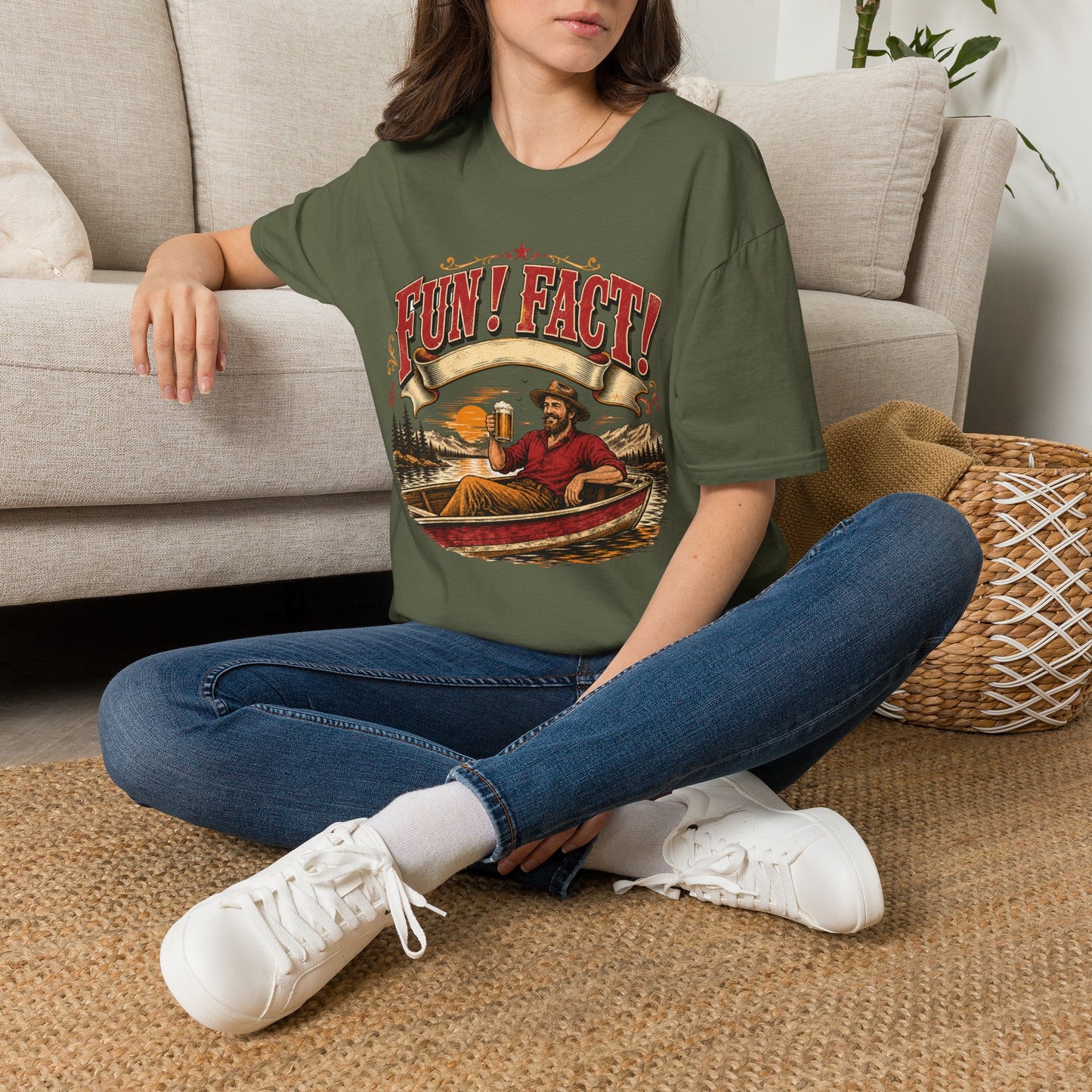 Fun! Fact! T-Shirt — Vintage Beer Drinker Graphic Tee