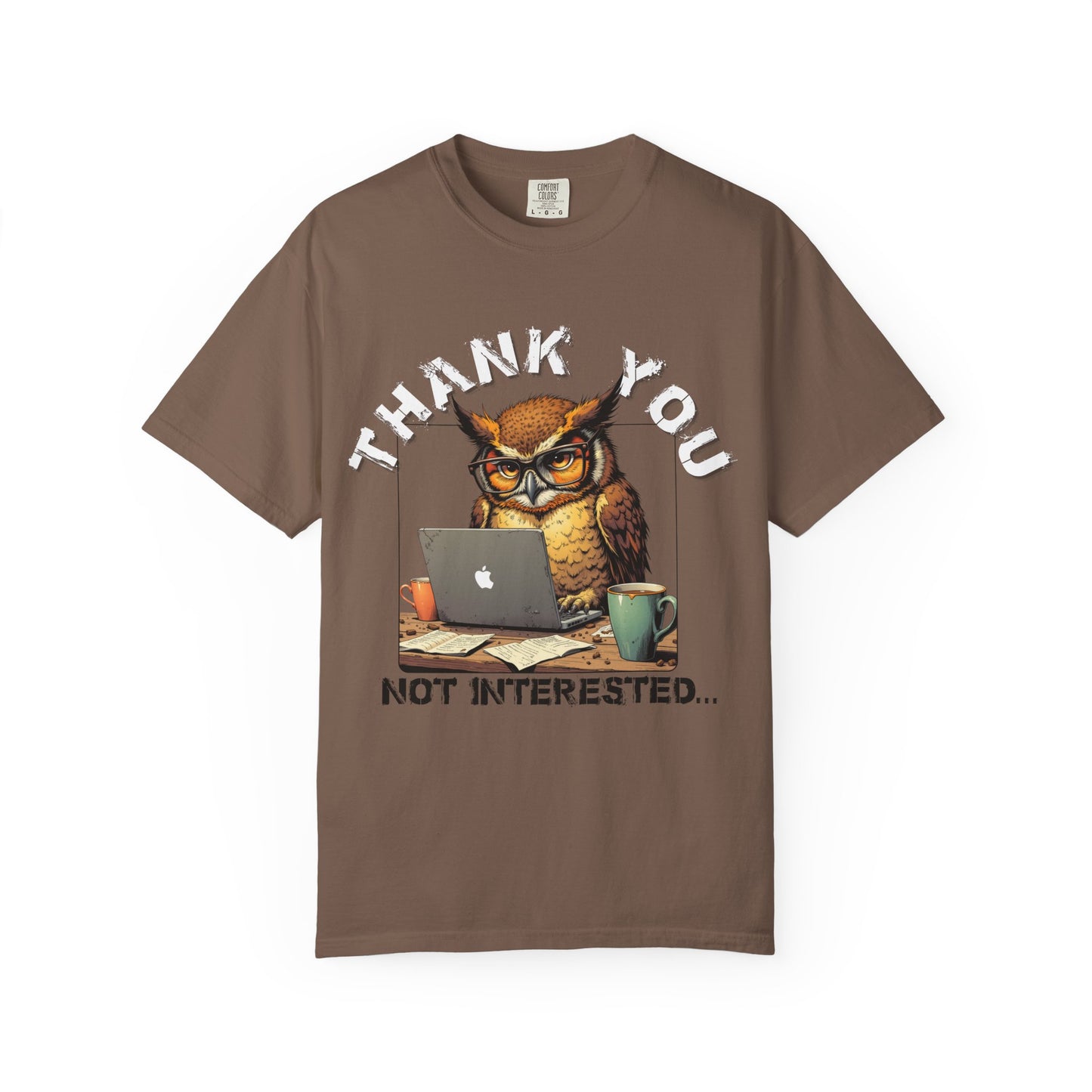 Owl 'Thank You, Not Interested' Graphic T-Shirt