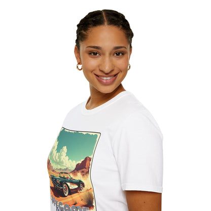 Vintage Car Graphic Unisex Softstyle T-Shirt - Perfect for Road Trip Lovers ,sport,car