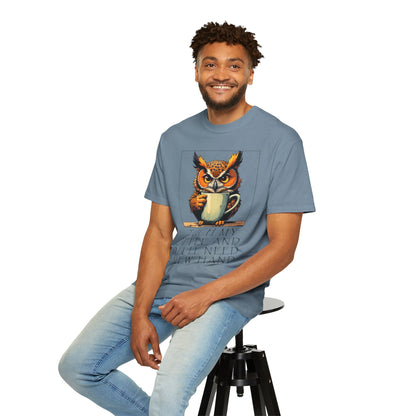 Coffee Owl T‑Shirt - "Touch My Coffee and You'll Need a New Hand" Graphic Tee