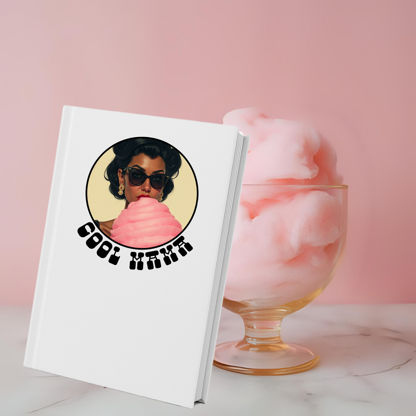 Retro Cool Vibes Journal, Vintage Aesthetic Notebook for Creatives, Cotton Candy Theme, Gift for Artists, Writing, and Sketching