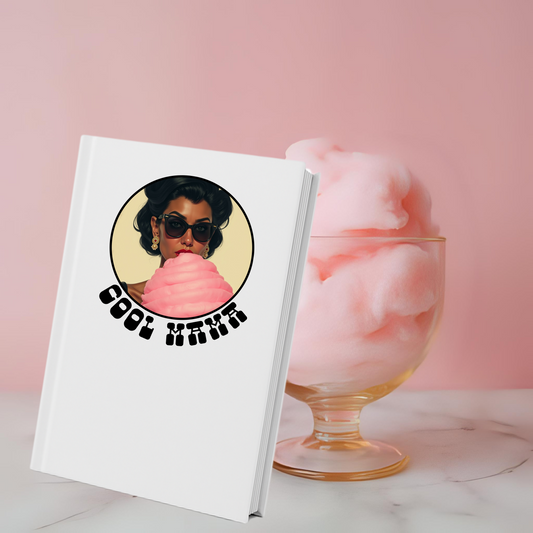 Retro Cool Vibes Journal, Vintage Aesthetic Notebook for Creatives, Cotton Candy Theme, Gift for Artists, Writing, and Sketching