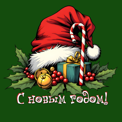 Christmas Santa Gift Wrap Paper — Festive Green Holiday Wrapping Sheets