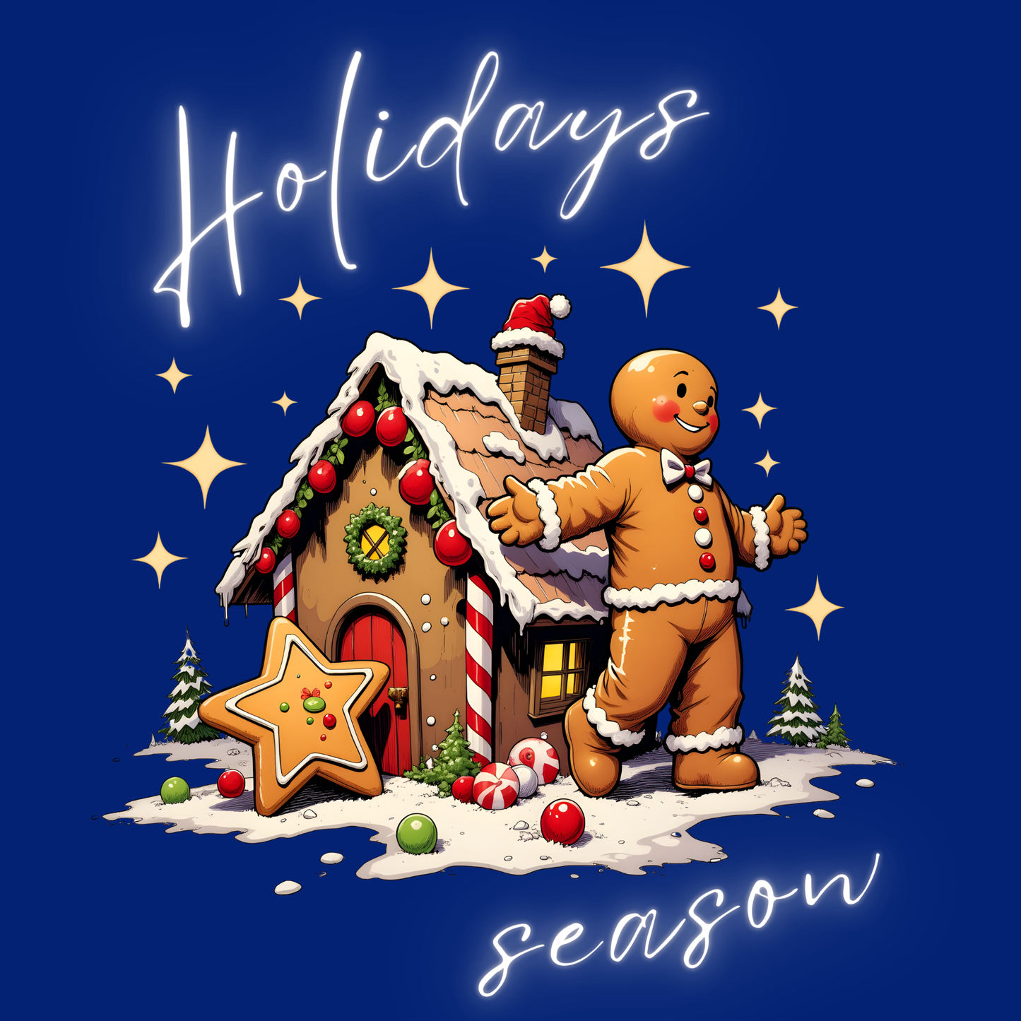 Copy of Gift Wrap — Blue Holiday Nativity Patterned Wrapping Paper