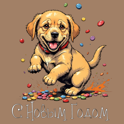 Gift Wrap Paper - Cute Puppy Pattern Brown Wrapping Paper for Pet Lovers, Holiday & Birthday Gift Wrap