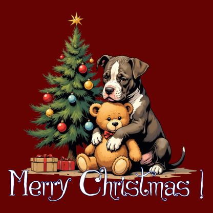 Christmas Tree & Teddy Bear Gift Wrap Paper — 'Merry Christmas' Holiday Wrapping Sheets