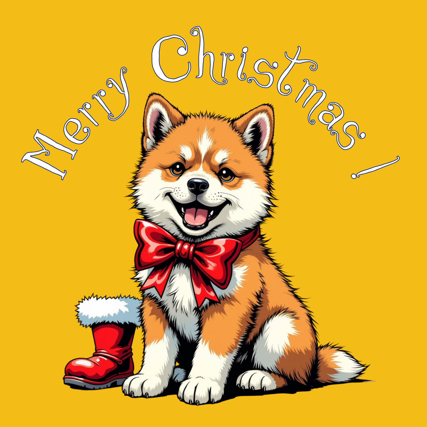 Dog Elf Pattern Gift Wrap Paper — Festive Shiba Inu Wrapping Sheets