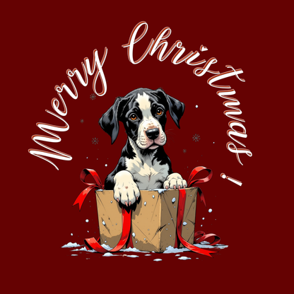 Christmas Dog Pattern Gift Wrap Paper — Festive Red Wrapping Sheets