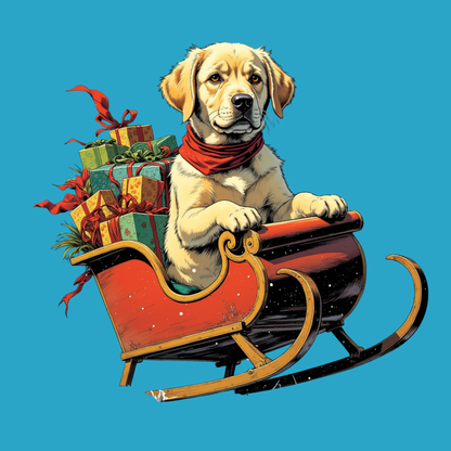 Santa Puppy Pattern Gift Wrap Paper – Cute Christmas Wrapping Sheets