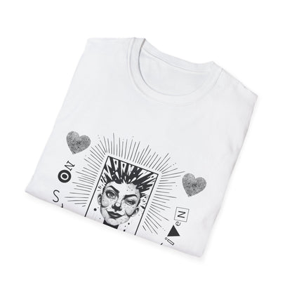 Queen of Spades Graphic T‑Shirt — Vintage Playing Card Portrait Tee
