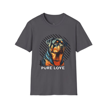 Pure Love Rottweiler Unisex Softstyle T-Shirt - Dog Lover Gift
