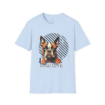 Pure Love French Bulldog T-Shirt | Unisex Softstyle Tee for Dog Lovers