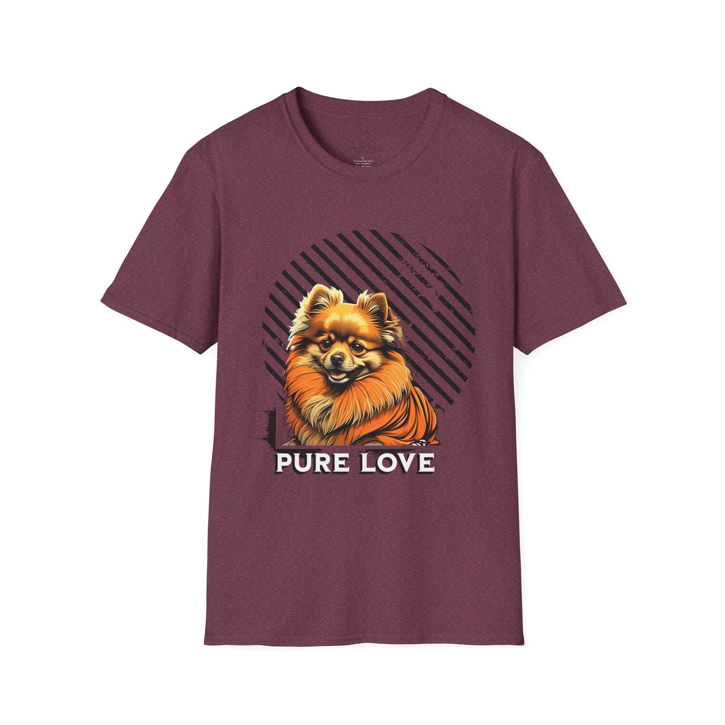 Pure Love Pomeranian T-Shirt - Unisex Softstyle Tee for Dog Lovers