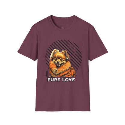 Pure Love Pomeranian T-Shirt - Unisex Softstyle Tee for Dog Lovers