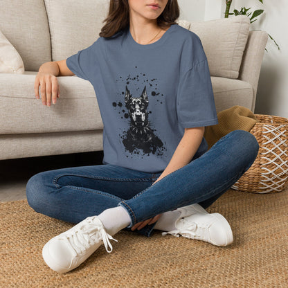 Doberman Ink Splatter T-Shirt