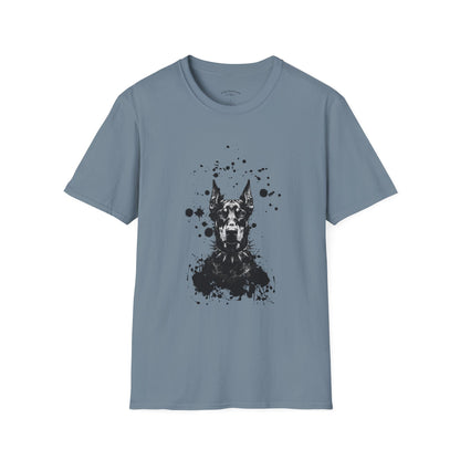 Doberman Ink Splatter T-Shirt
