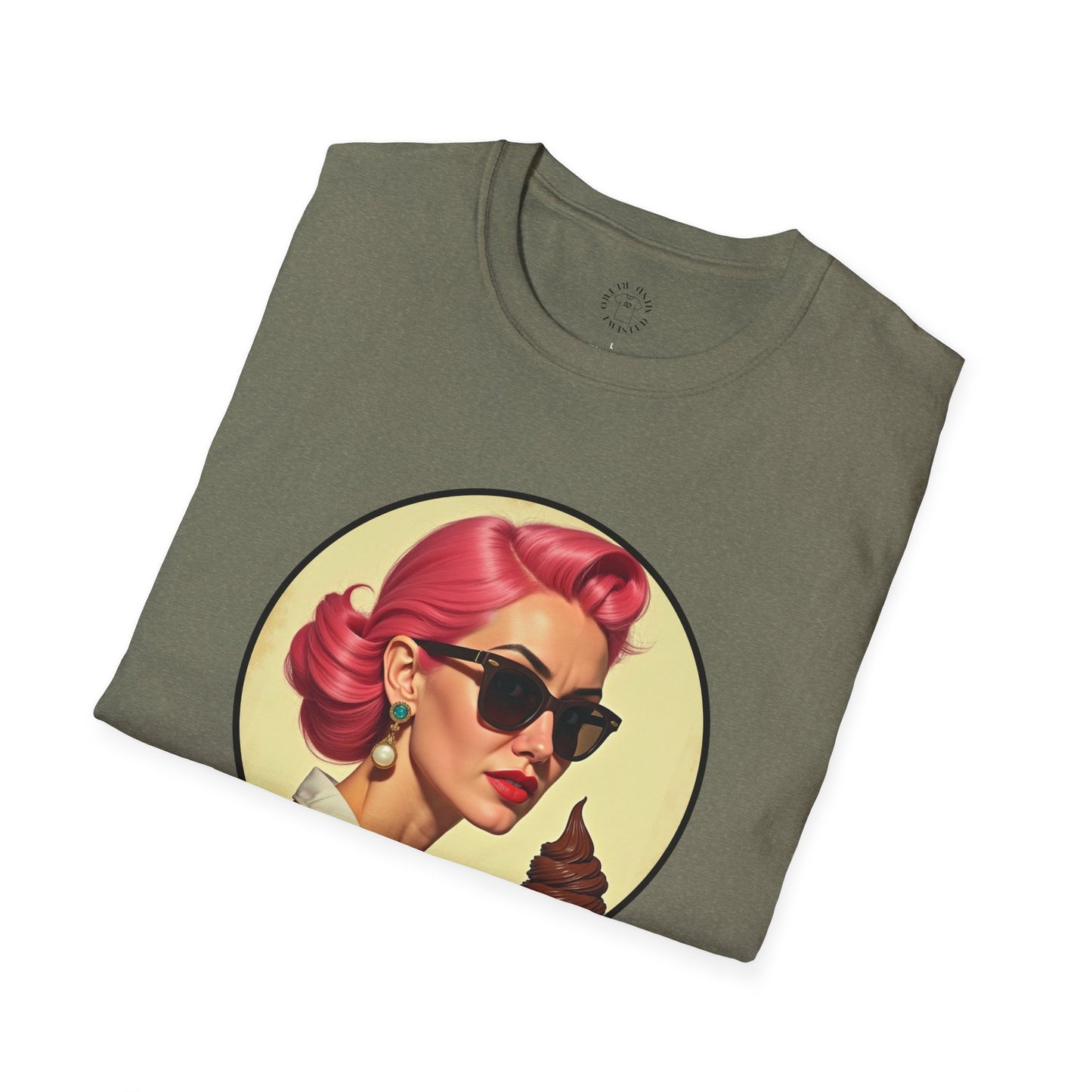 Cool Mama Vintage Graphic Unisex Softstyle T-Shirt,mama,mom and ice cream