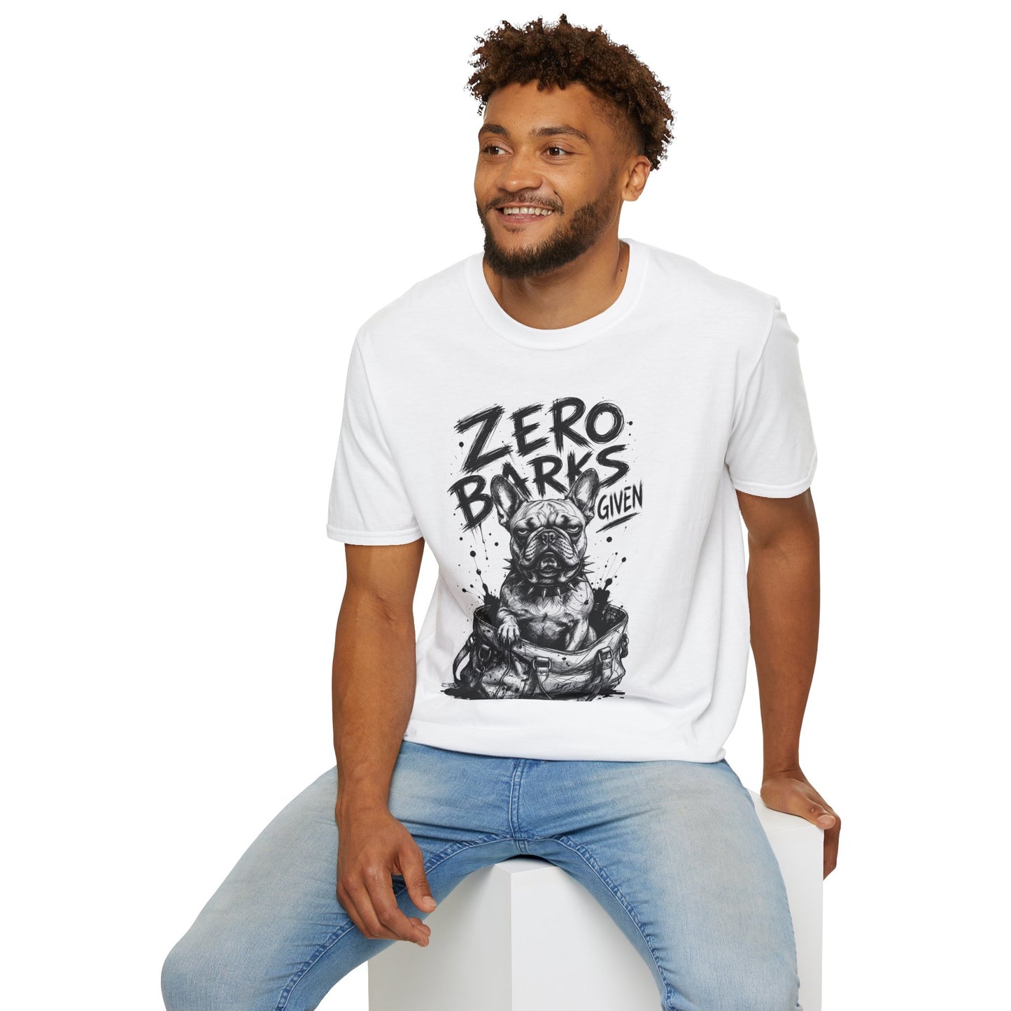 Zero Barks Given Bulldog T-Shirt — Funny Dog Lover Tee
