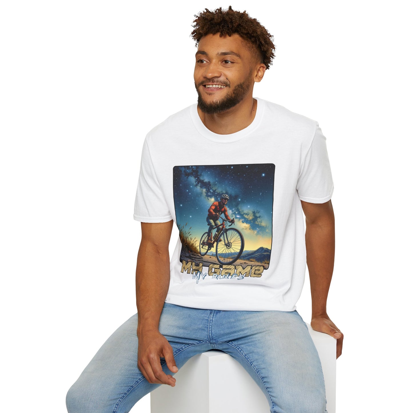 Cycling Adventure Unisex Softstyle T-Shirt - My Game My Rules, cycling ,sport