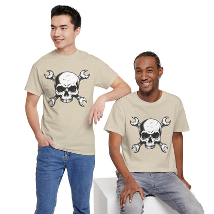 Mechanic Skull Tee — Wrench Crossbones Graphic T-Shirt
