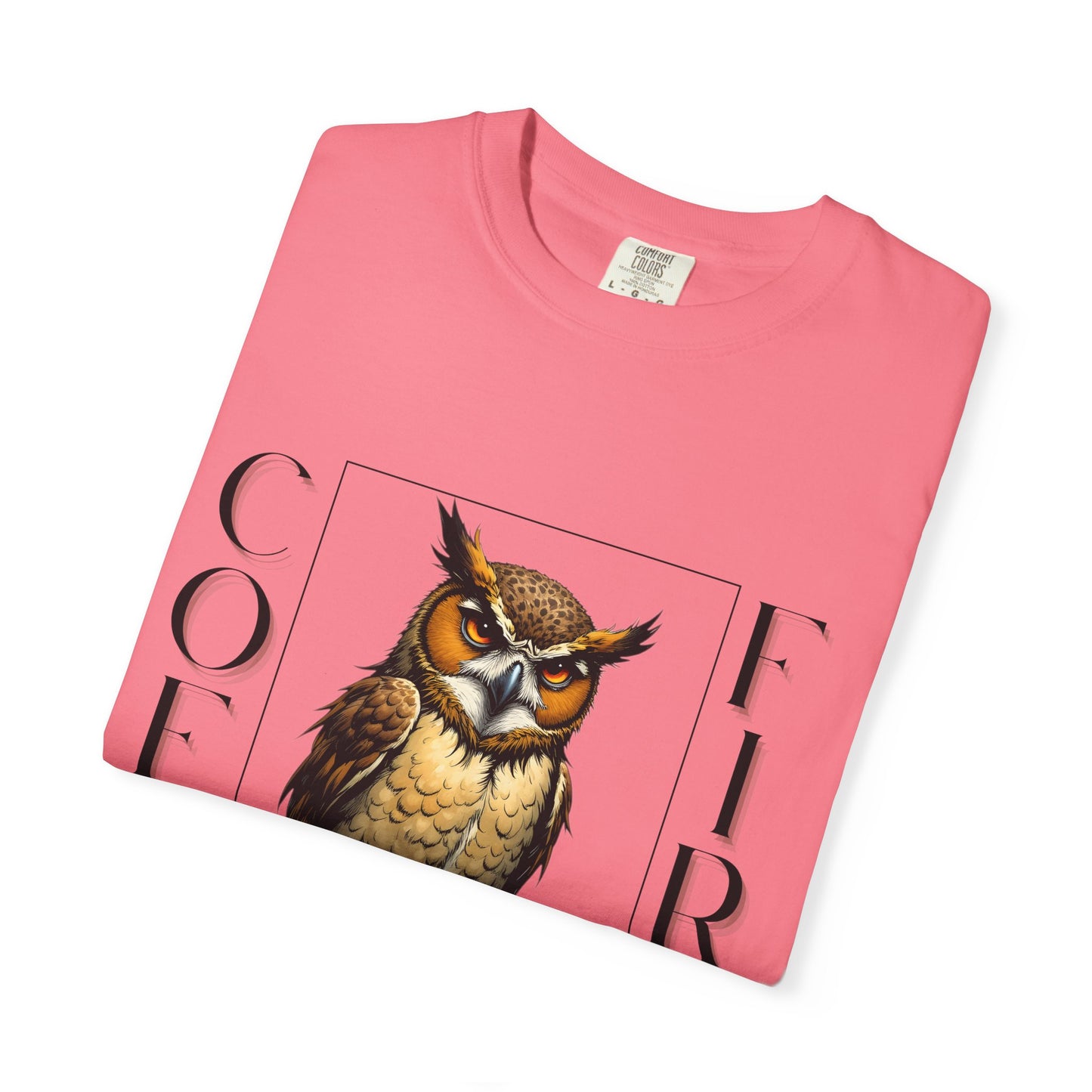 Coffee First Owl Graphic T-Shirt