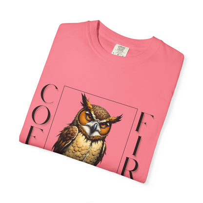 Coffee First Owl Graphic T-Shirt